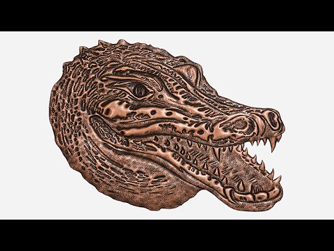 Crocodile Copper Wall Art