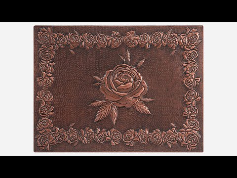 Roses Copper Kitchen Backsplash Tile