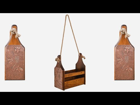 Copper Wine Bottle Tote (Personalized, Grapes)