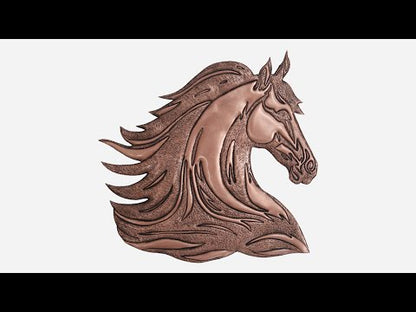 Horse Wall Art Copper Relief