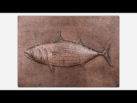Copper Backsplash Panel (Skipjack Tuna Fish)