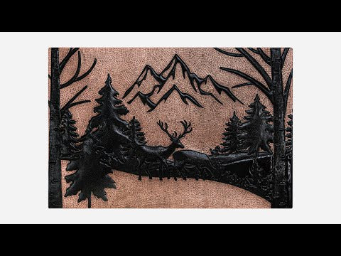 Custom Copper Kitchen Tile - Enchanted Forest and Mountain Vista