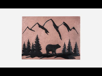 Copper Backsplash( Bear Scene, Copper&Black Color)