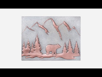 Copper Backsplash( Bear Scene, Gray&Copper Color)