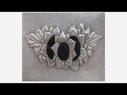 Copper Kitchen Backsplash (Sunflowers, Silver&Black Color)