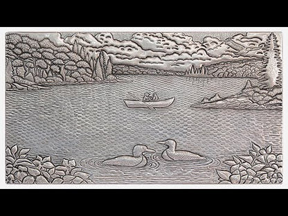 Lake Scene Copper Backsplash Tile