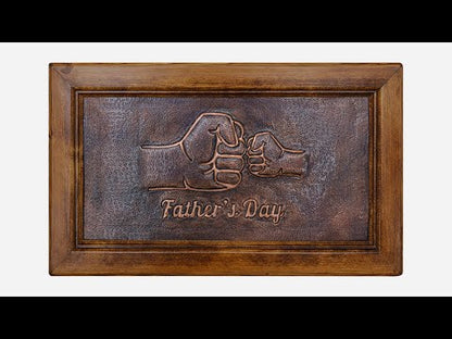 Father's Day Gift Framed Copper Artwork (Personalized, Brown Patina)