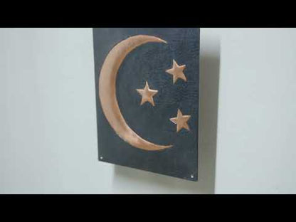 Crescent Moon and Stars Copper Kitchen Backsplash