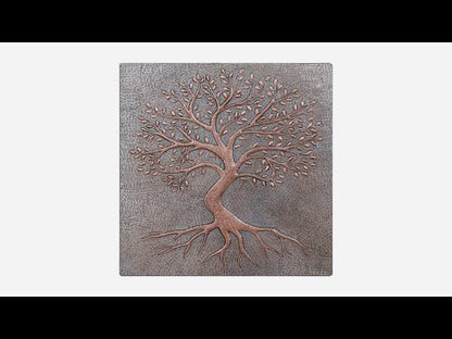 Copper Backsplash (Tree with Roots, Silver&Copper Color)