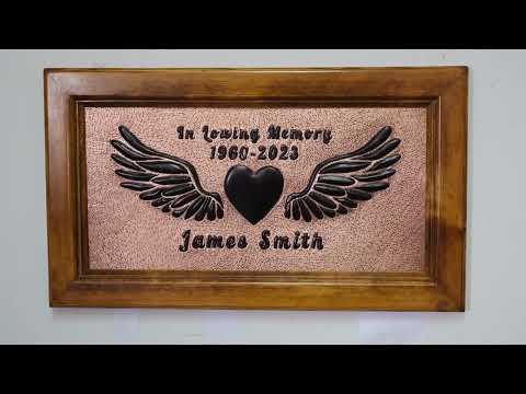 Memorial Gift Framed Copper Artwork (Copper&Black Color)