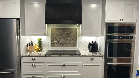 Gray Mountain Sunrise Copper Backsplash