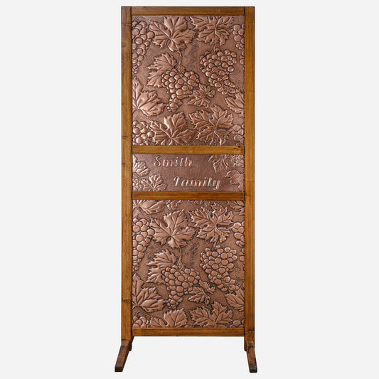 Copper Room Divider (Grapes, Personalized with Family Name)