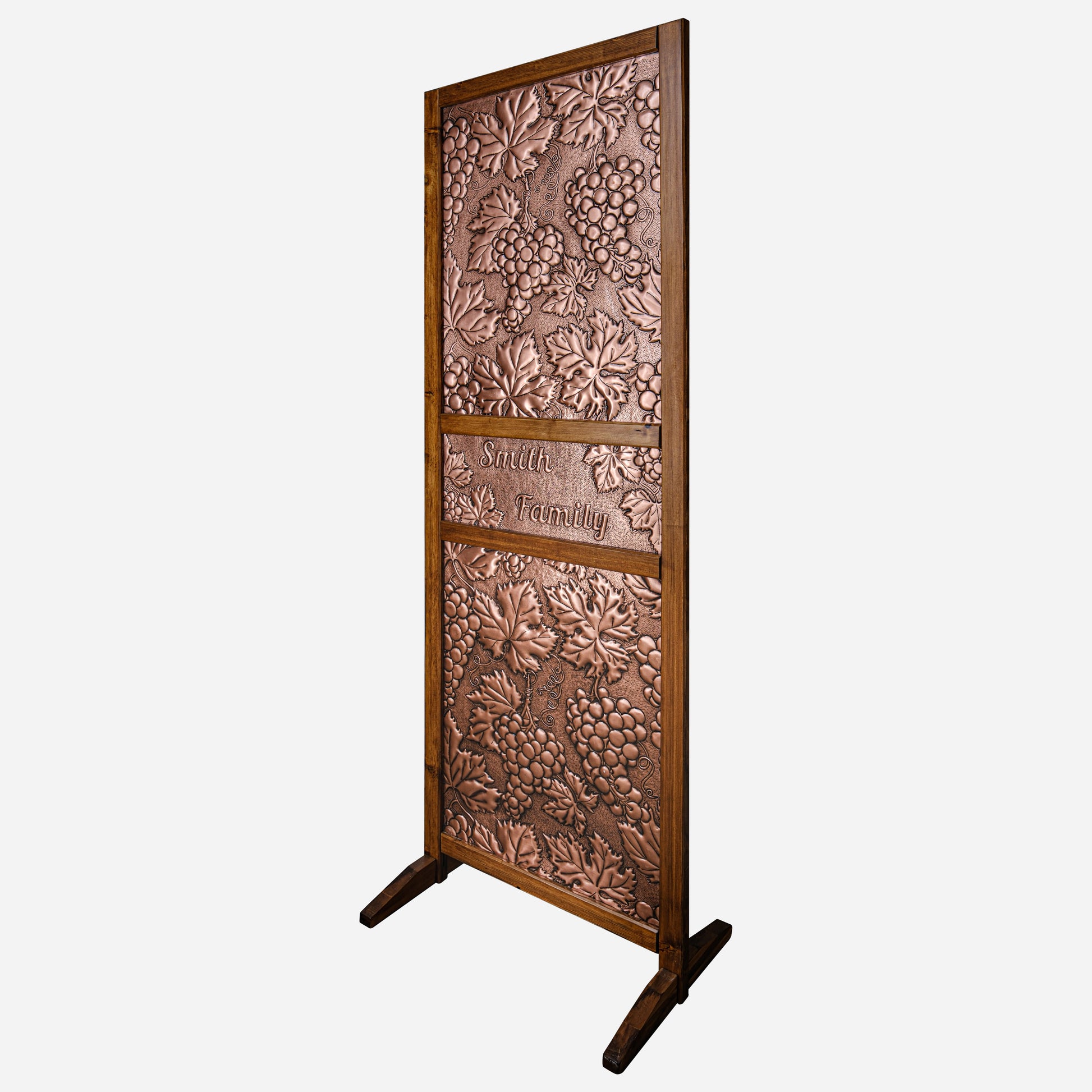 Copper Room Divider (Grapes, Personalized with Family Name)