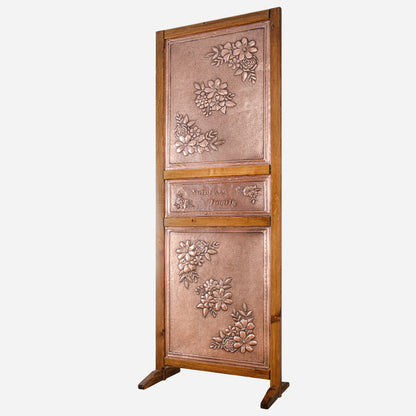 Copper Room Divider (Decorative Flowers, Personalized with Family Name)