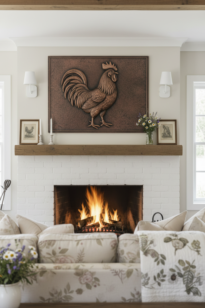 Rooster - country cottage living room