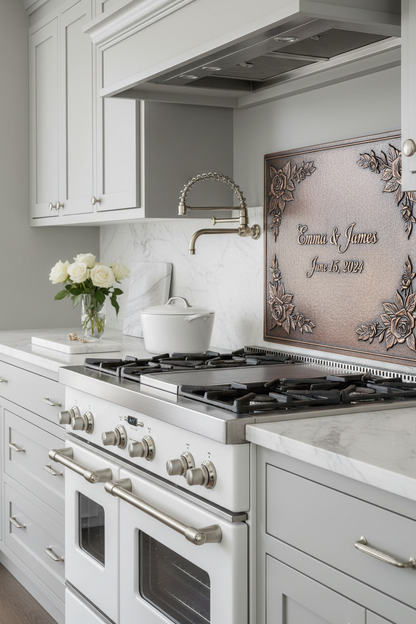 Rose Name Sign - elegant transitional kitchen