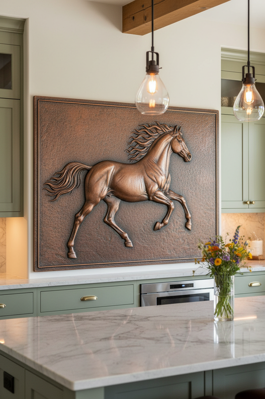 Running Horse - feature wall much closer