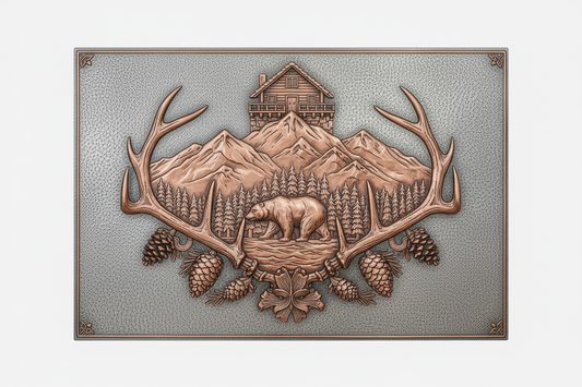 Rustic Lodge Style Decorative Panel