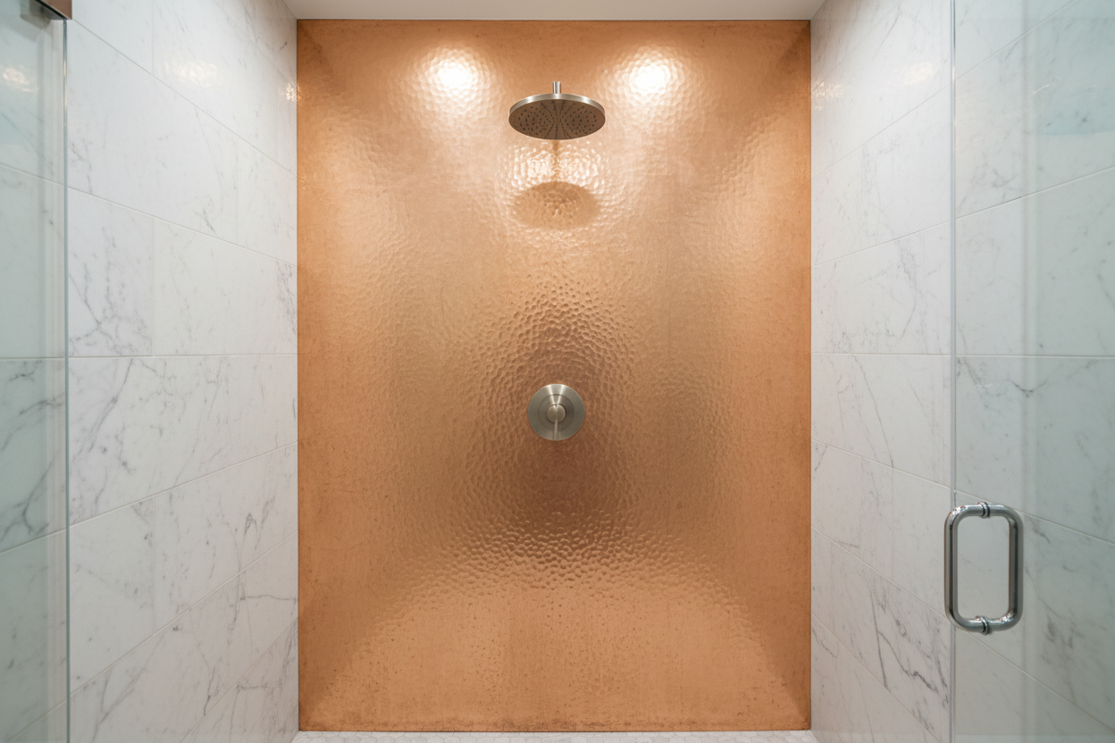 Shower Accent Panel — Natural Copper