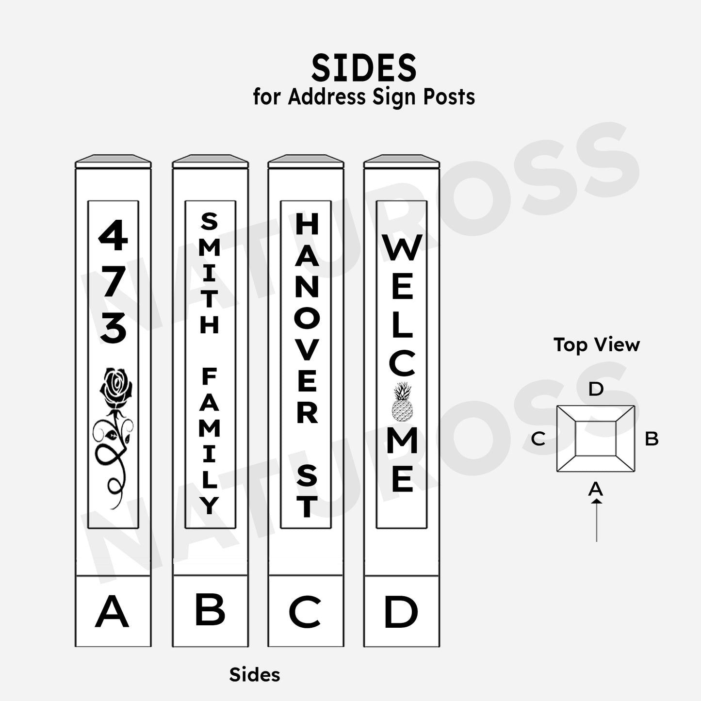 Address Sign Post