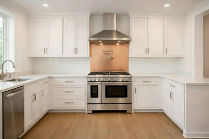 Single Panel Behind Stove — Natural Copper