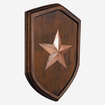 Copper Star on Wood Plaque