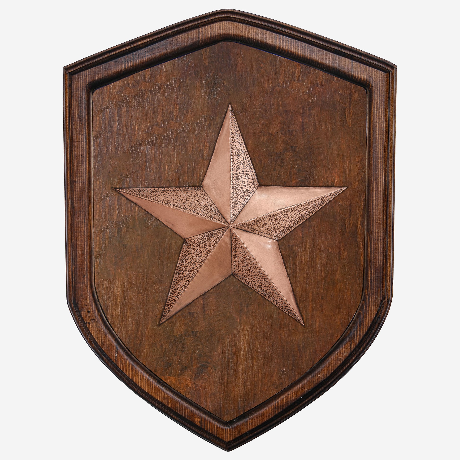 Copper Star on Wood Plaque