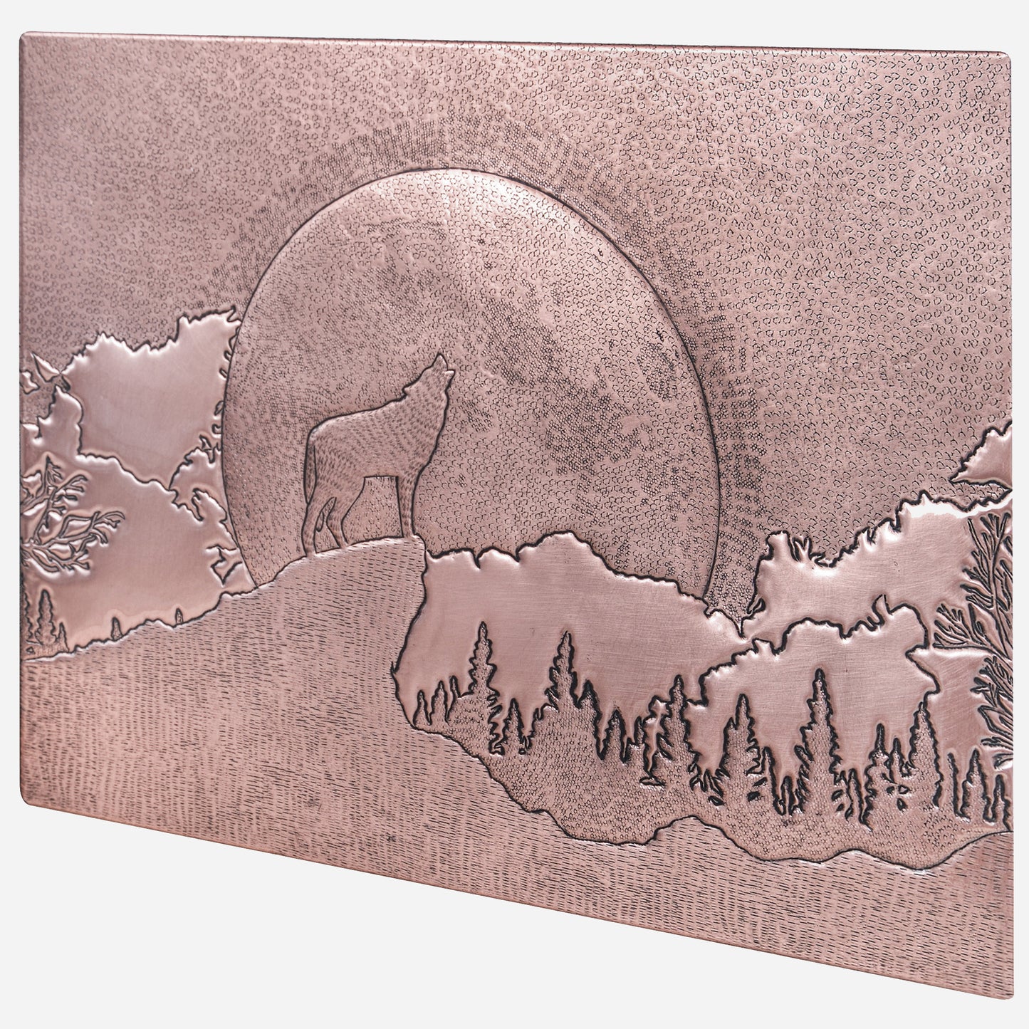 Howling Wolf Scene Copper Kitchen Backsplash