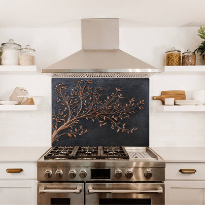 Copper Backsplash (Tree Branches, Black&Copper Color)