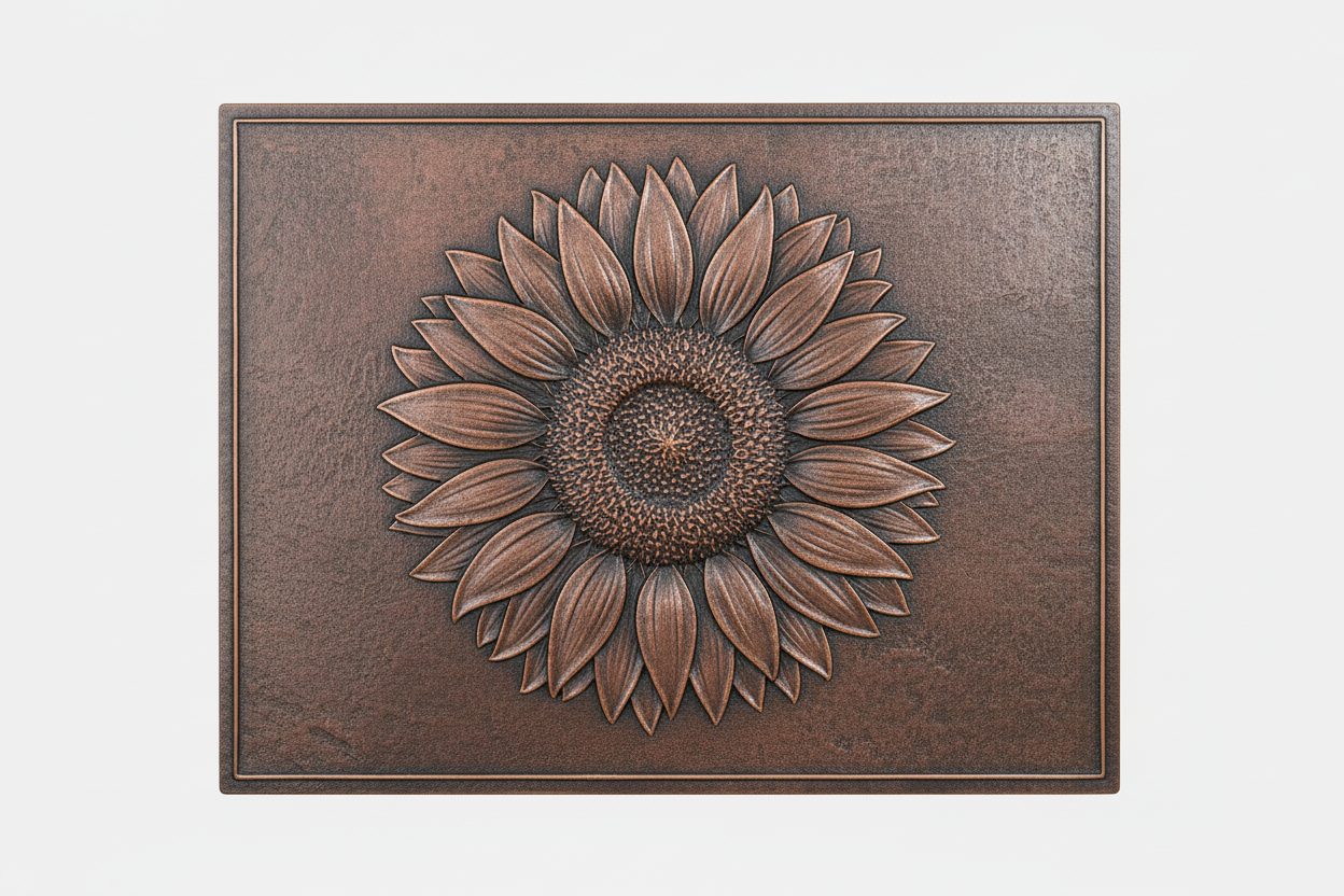 Sunflower brown patina panel corrected