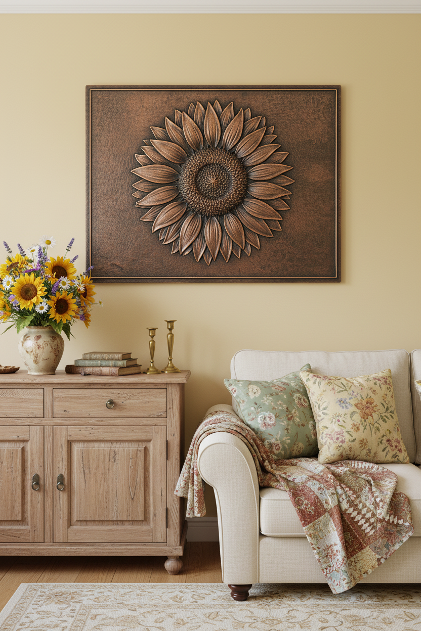 Sunflower - country cottage family room