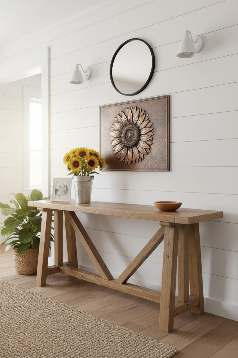 Sunflower - modern farmhouse entryway