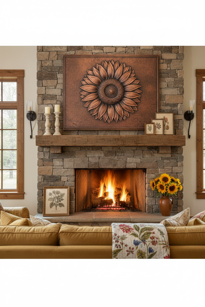 Sunflower - rustic farmhouse living room