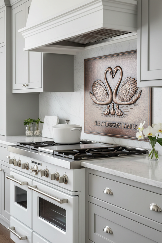 Swan Family - elegant transitional kitchen