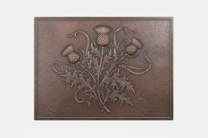 Thistle & Scroll Harmony brown patina panel