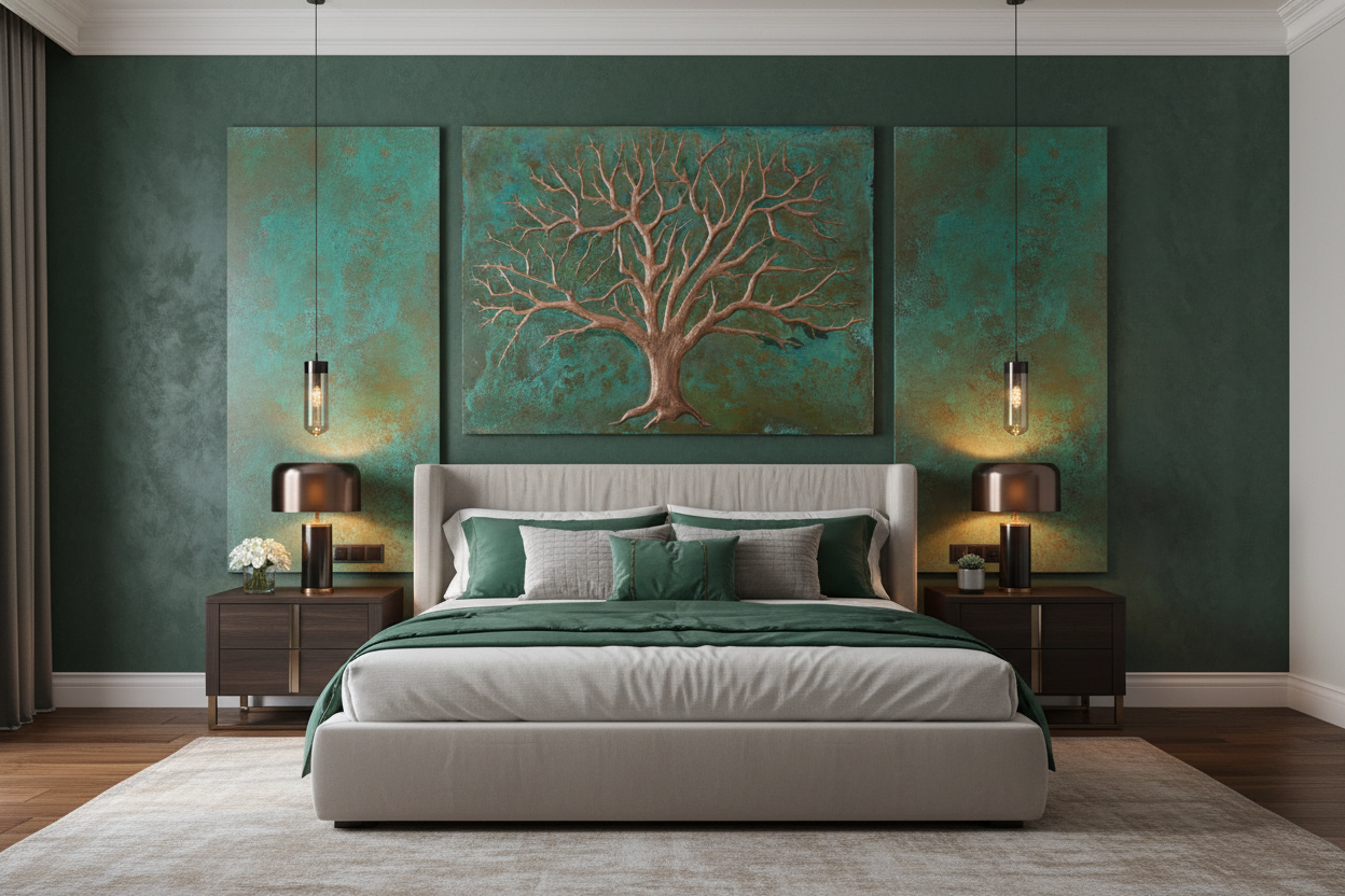 Tree of Life Headboard - Center Panel with Plain Sides