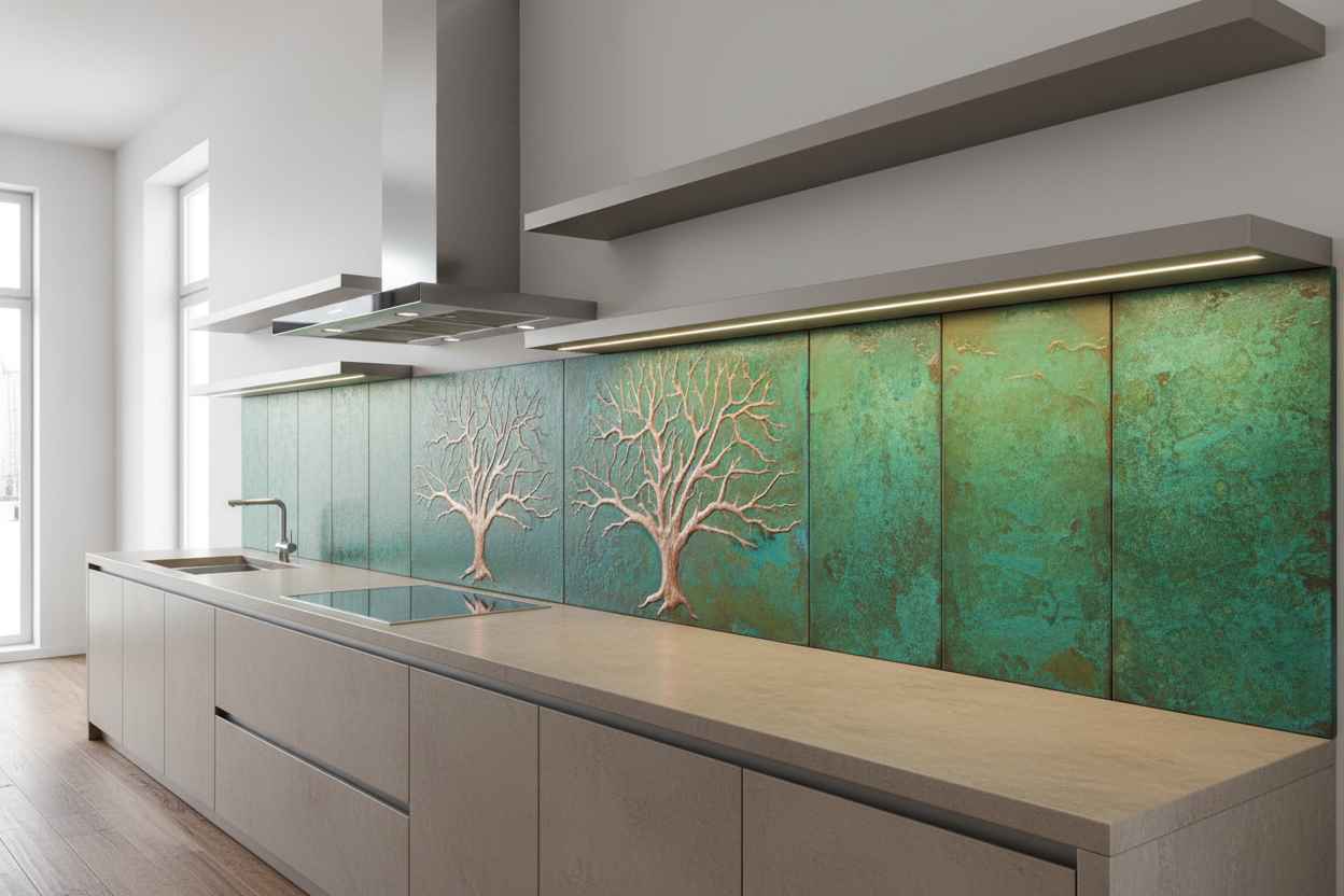 Tree of Life Long-Run Multi-Panel Backsplash System