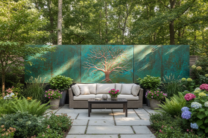 Tree of Life Patio Garden Feature Wall