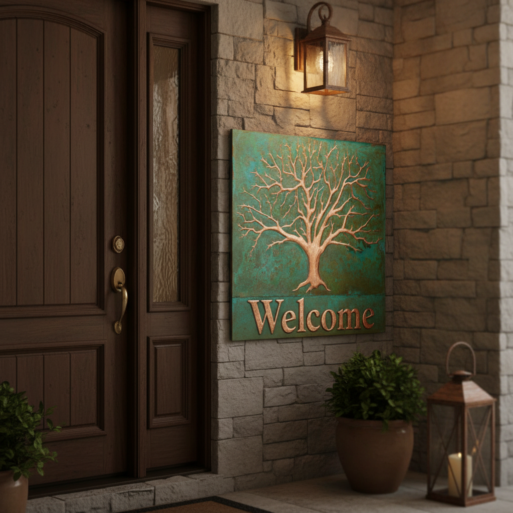Tree of Life Welcome Plaque - Matching Embossed Text