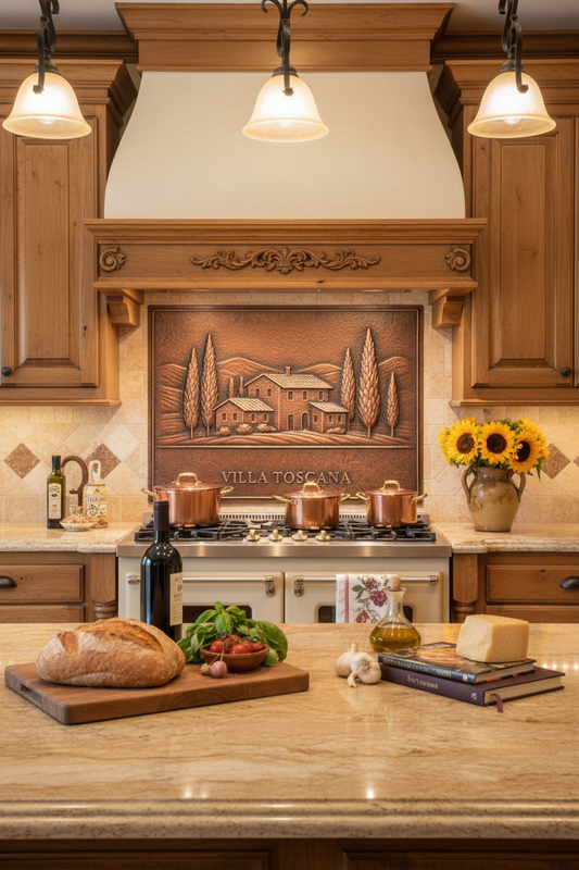 Tuscan Villa - close front view Tuscan kitchen