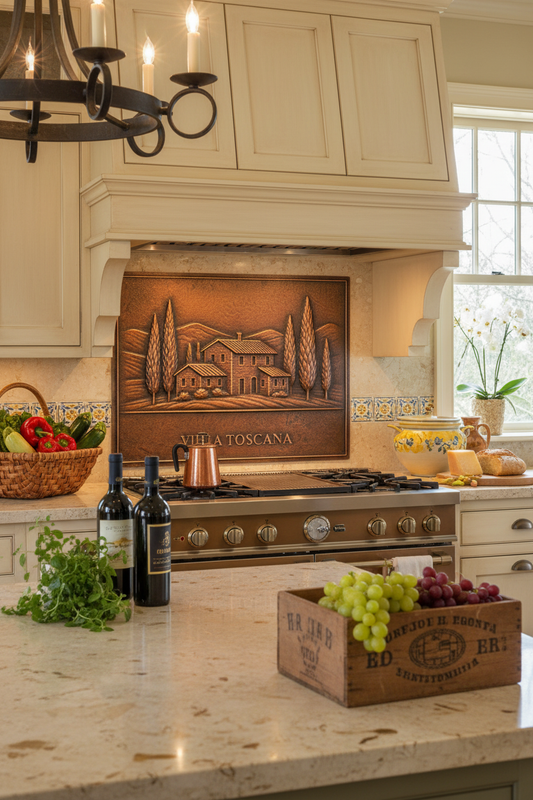 Tuscan Villa - Tuscan estate sage cream kitchen