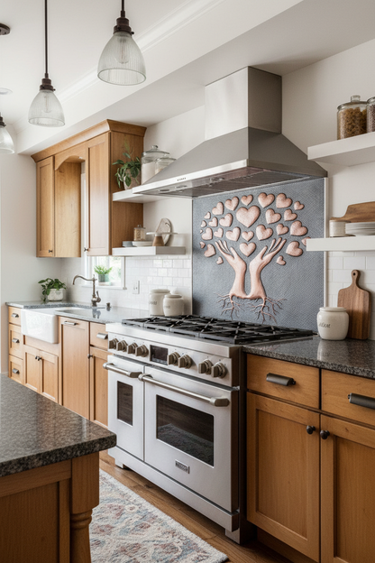 Unique Backsplash Hearts in Praying Hands - traditional kitchen