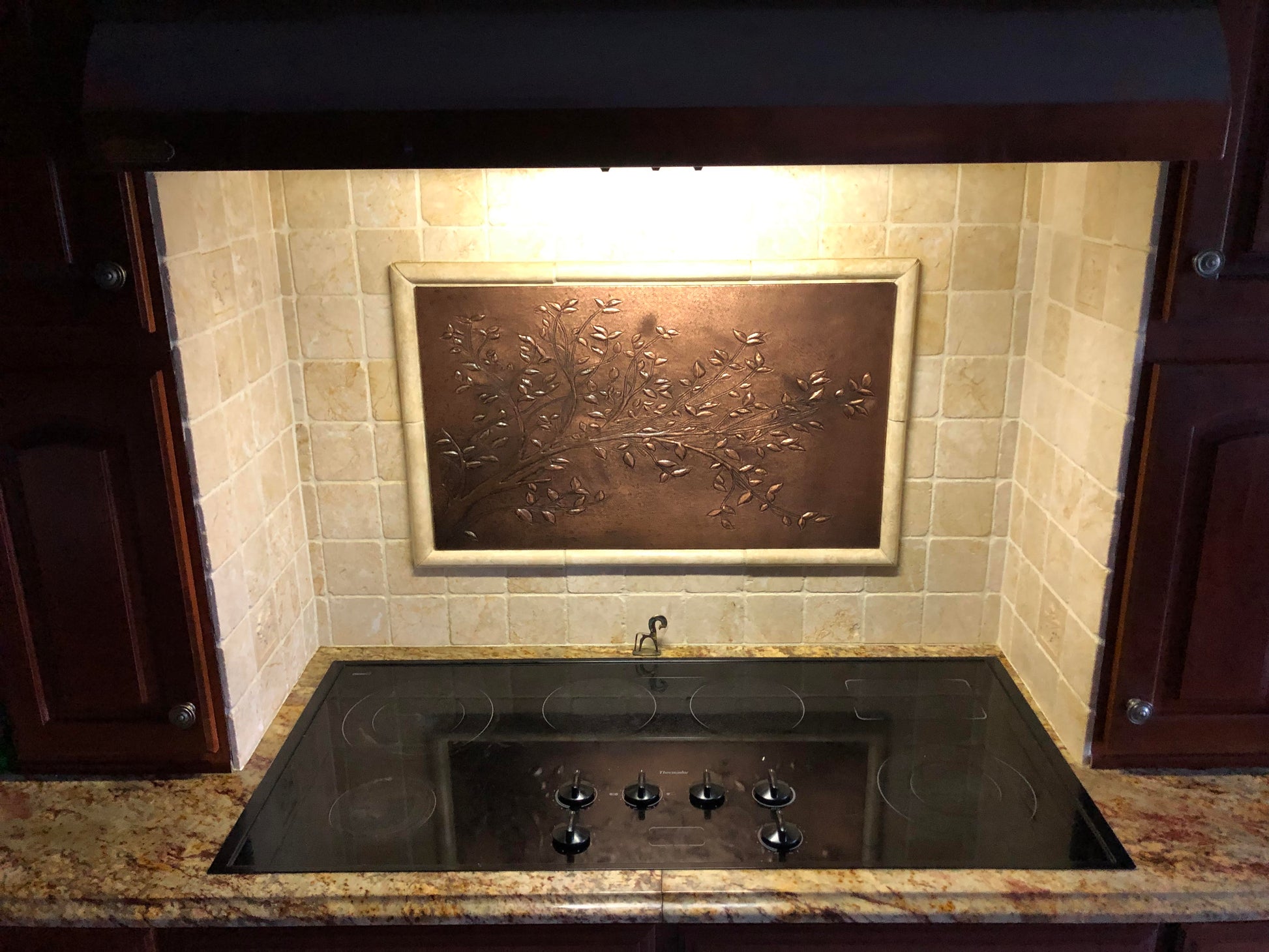 Copper Tree Branches Backsplash | Handmade Rustic Copper Kitchen Wall Art - Natuross