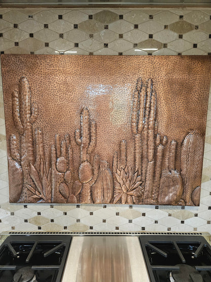 Cacti Copper Kitchen Backsplash