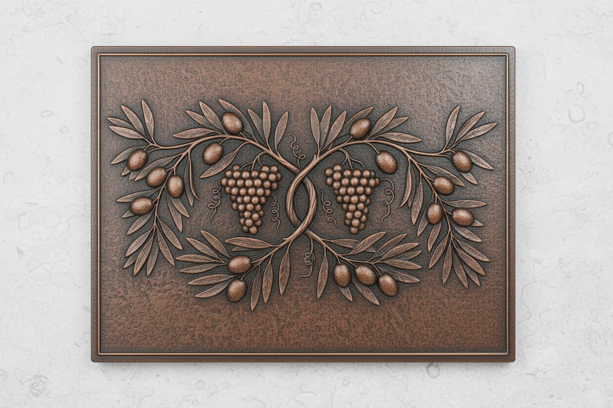 Olive Branch Copper Backsplash