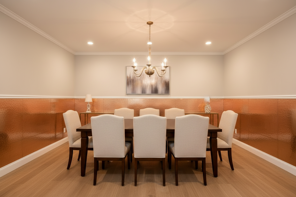 Wainscoting / Lower Wall Panels — Natural Copper
