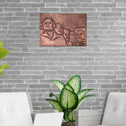 Copper Mount Rushmore Wall Art 11.7"x15.7" - Natuross