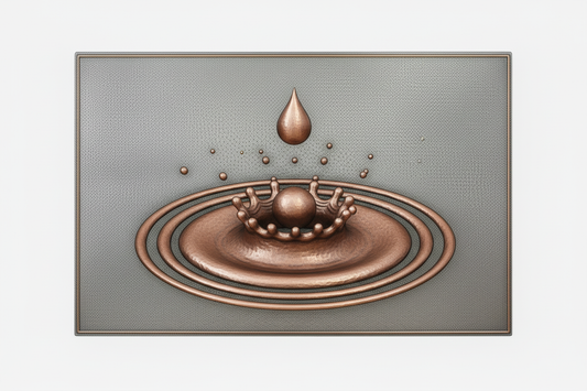 Water Droplet Copper Relief Panel