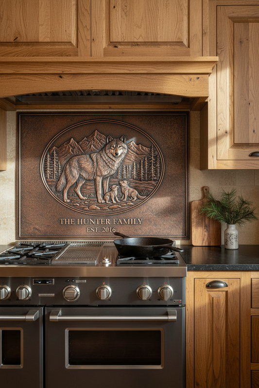 Wolf Family - mountain lodge kitchen